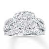 Thumbnail Image 1 of Previously Owned Engagement Ring 2 ct tw Round-cut Diamonds 14K White Gold - Size 10.5