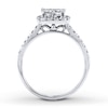 Thumbnail Image 1 of Previously Owned Diamond Engagement Ring 1 ct tw Princess-cut 14K White Gold - Size 9.5