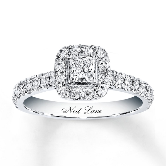 Previously Owned Neil Lane Engagement Ring 7/8 ct tw Diamonds 14K White Gold - Size 10.25