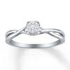 Thumbnail Image 0 of Previously Owned Diamond Promise Ring 1/15 ct tw 10K White Gold - Size 4