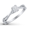 Thumbnail Image 1 of Previously Owned Diamond Promise Ring 1/15 ct tw 10K White Gold - Size 4