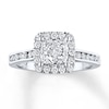 Thumbnail Image 0 of Previously Owned Diamond Engagement Ring 7/8 ct tw Princess-cut 14K White Gold - Size 10.75