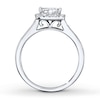 Thumbnail Image 1 of Previously Owned Diamond Engagement Ring 7/8 ct tw Princess-cut 14K White Gold - Size 10.75