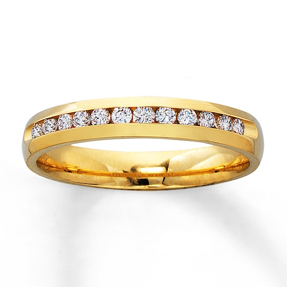 Previously Owned Diamond Anniversary Band 1/4 ct tw Round-cut 14K Yellow Gold - Size 9