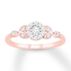 Thumbnail Image 0 of Previously Owned Diamond Promise Ring 1/6 ct tw Round-cut 10K Rose Gold - Size 4.75