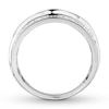Thumbnail Image 1 of Previously Owned Men's Diamond Wedding Band 1/2 ct tw Round-cut 10K White Gold - Size 13.25