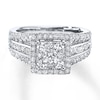 Thumbnail Image 0 of Previously Owned Diamond Engagement Ring 1-1/2 ct tw Round-cut 14K White Gold - Size 10.25