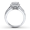 Thumbnail Image 1 of Previously Owned Diamond Engagement Ring 1-1/2 ct tw Round-cut 14K White Gold - Size 10.25