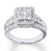 Thumbnail Image 2 of Previously Owned Diamond Engagement Ring 1-1/2 ct tw Round-cut 14K White Gold - Size 10.25