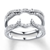 Thumbnail Image 1 of Previously Owned Diamond Enhancer Ring 1/2 ct tw Round-cut 14K White Gold - Size 11.5