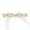Thumbnail Image 3 of Previously Owned Diamond Anniversary Band 1/4 ct tw Round-cut 10K Yellow Gold - Size 3.75