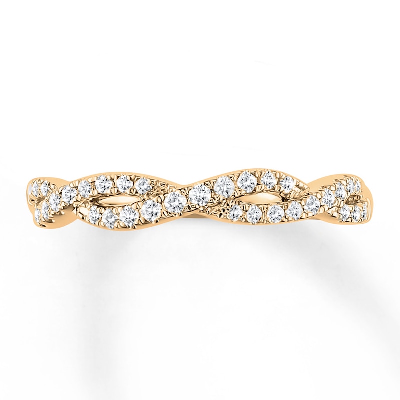 Previously Owned Diamond Anniversary Band 1/4 ct tw Round-cut 10K Yellow Gold - Size 3.75