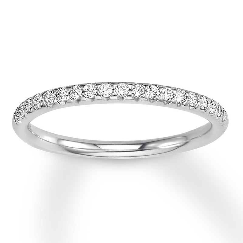 Main Image 1 of Previously Owned Diamond Wedding Band 1/5 ct tw Round-cut 14K White Gold