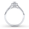 Thumbnail Image 1 of Previously Owned Diamond Engagement Ring 3/8 ct tw Round-cut 10K White Gold - Size 5.25