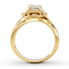 Thumbnail Image 1 of Previously Owned Diamond Engagement Ring 5/8 ct tw Princess-cut 10K Yellow Gold - Size 9.75