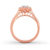Thumbnail Image 1 of Previously Owned THE LEO Diamond Engagement Ring 5/8 ct tw Princess & Round-cut 14K Rose Gold - Size 4.75