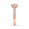 Thumbnail Image 2 of Previously Owned THE LEO Diamond Engagement Ring 5/8 ct tw Princess & Round-cut 14K Rose Gold - Size 4.75