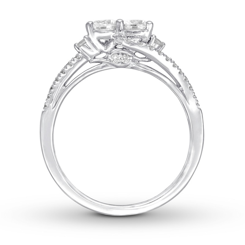 Main Image 2 of Previously Owned Ever Us Diamond Engagement Ring 3/4 ct tw Round-cut 14K White Gold - Size 4.5