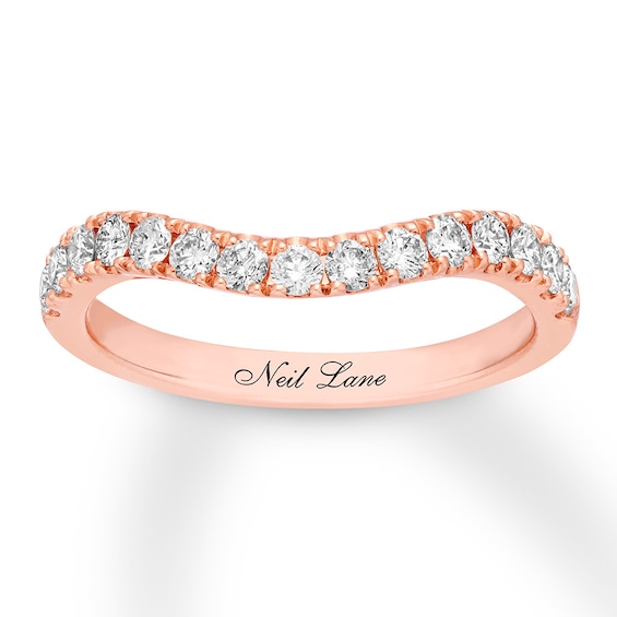 Previously Owned Neil Lane Diamond Wedding Band 1/ ct tw Round-cut 14K Rose Gold