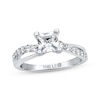 Thumbnail Image 1 of Previously Owned THE LEO Diamond Engagement Ring 7/8 ct tw Princess & Round-cut 14K White Gold