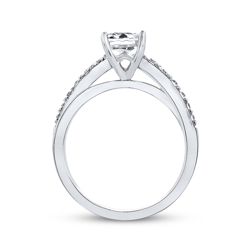 Main Image 2 of Previously Owned THE LEO Diamond Engagement Ring 7/8 ct tw Princess & Round-cut 14K White Gold