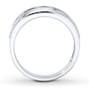 Thumbnail Image 2 of Previously Owned Men's Diamond Wedding Band 1 ct tw Round-cut 10K White Gold