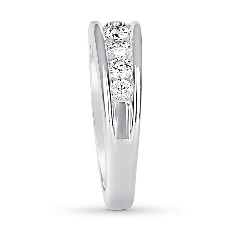 Main Image 2 of Previously Owned Diamond Wedding Band 1-1/5 ct tw Round-cut 14K White Gold