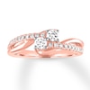 Thumbnail Image 0 of Previously Owned Ever Us Two-Stone Diamond Anniversary Ring 1/2 ct tw Round-cut 14K Rose Gold