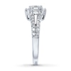 Thumbnail Image 2 of Previously Owned Diamond Engagement Ring 1 ct tw Round & Baguette-cut 14K White Gold - Size 3.25