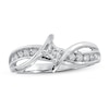 Thumbnail Image 0 of Previously Owned Diamond Promise Ring 1/4 ct tw Princess & Round-cut 10K White Gold - Size 4.25
