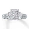 Thumbnail Image 0 of Previously Owned Diamond Ring 3/8 ct tw Princess & Round-cut 10K White Gold - Size 12.5