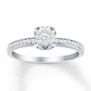 Thumbnail Image 0 of Previously Owned Diamond Promise Ring 1/5 ct tw Round-cut 10K White Gold - Size 4