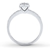Thumbnail Image 2 of Previously Owned Diamond Promise Ring 1/5 ct tw Round-cut 10K White Gold - Size 4