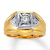 Thumbnail Image 0 of Previously Owned Diamond Wedding Band 1/2 ct tw Round-cut 14K Yellow Gold - Size 13.25