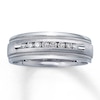 Thumbnail Image 0 of Previously Owned Men's Diamond Band 1/4 ct tw Round-cut 14K White Gold - Size 15