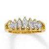 Thumbnail Image 0 of Previously Owned Anniversary Ring 1/2 ct tw Marquise-cut Diamonds 14K Yellow Gold - Size 3.5