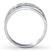 Thumbnail Image 2 of Previously Owned Men's Diamond Wedding Band 1/6 ct tw 10K White Gold - Size 7.25