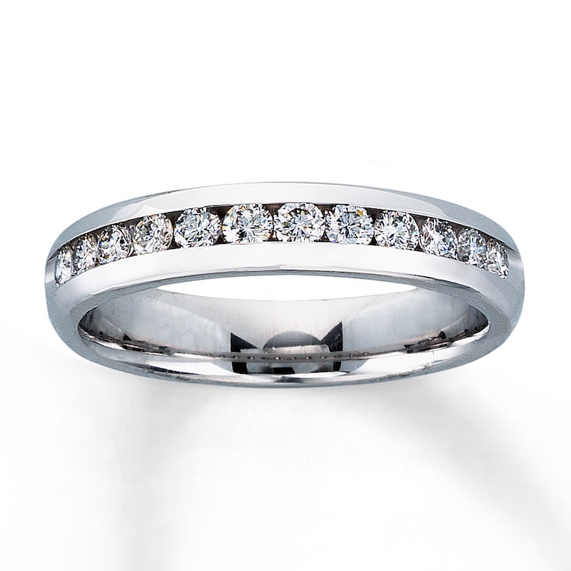 Previously Owned Diamond Anniversary Band 1/2 ct tw Round-cut 14K White Gold - Size 4.25