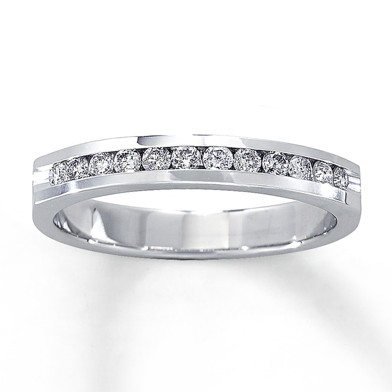 Previously Owned Diamond Anniversary Band 1/4 ct tw Round-cut 14K White Gold - Size 4