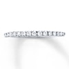 Thumbnail Image 1 of Previously Owned Diamond Wedding Band 1/4 ct tw Round-cut 10K White Gold - Size 8.75