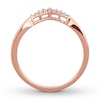 Thumbnail Image 2 of Previously Owned Diamond Chevron Ring 1/10 ct tw Round-cut 10K Rose Gold - Size 10.5