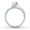 Thumbnail Image 2 of Previously Owned Engagement Ring 1/2 ct tw Princess & Round-cut 14K White Gold - Size 4