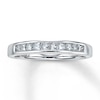 Thumbnail Image 0 of Previously Owned Diamond Wedding Band 3/8 ct tw Princess-cut 14K White Gold - Size 4.25