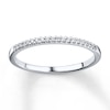 Thumbnail Image 0 of Previously Owned Diamond Wedding Band 1/10 ct tw Round-cut 10K White Gold - Size 10.5