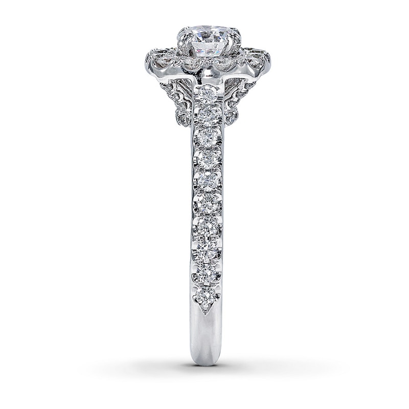 Previously Owned Neil Lane Engagement Ring 1-1/8 ct tw Round-cut Diamonds 14K White Gold - Size 2.75