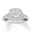 Thumbnail Image 0 of Previously Owned Neil Lane Engagement Ring 2-1/6 ct tw Cushion & Round-cut Diamonds 14K White Gold - Size 3