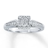Thumbnail Image 0 of Previously Owned Diamond Ring 1/4 ct tw Princess & Round-cut 10K White Gold - Size 3