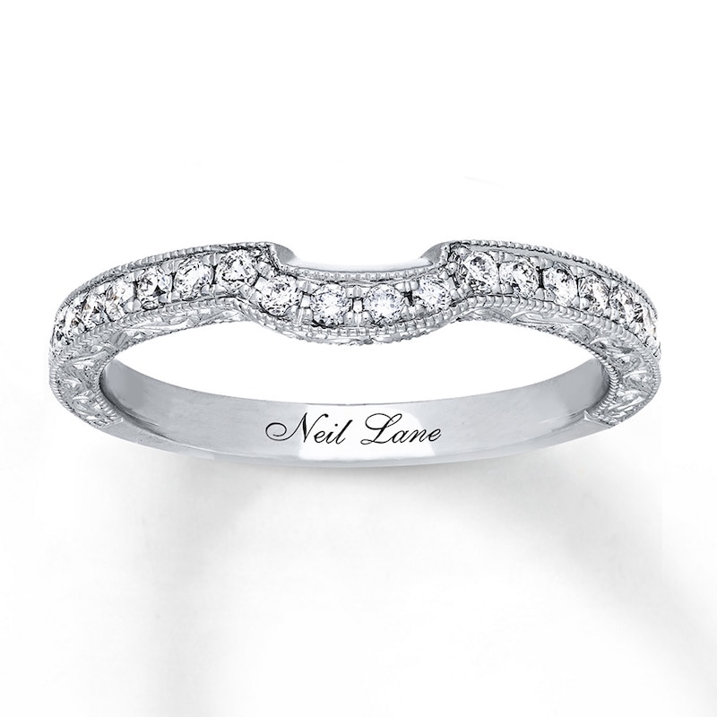 Previously Owned Neil Lane Wedding Band 1/3 ct tw Round-cut Diamonds 14K White Gold - Size 5.25
