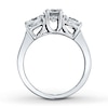 Thumbnail Image 1 of Previously Owned 3-Stone Diamond Engagement Ring 2 ct tw Round-cut 14K White Gold - Size 4