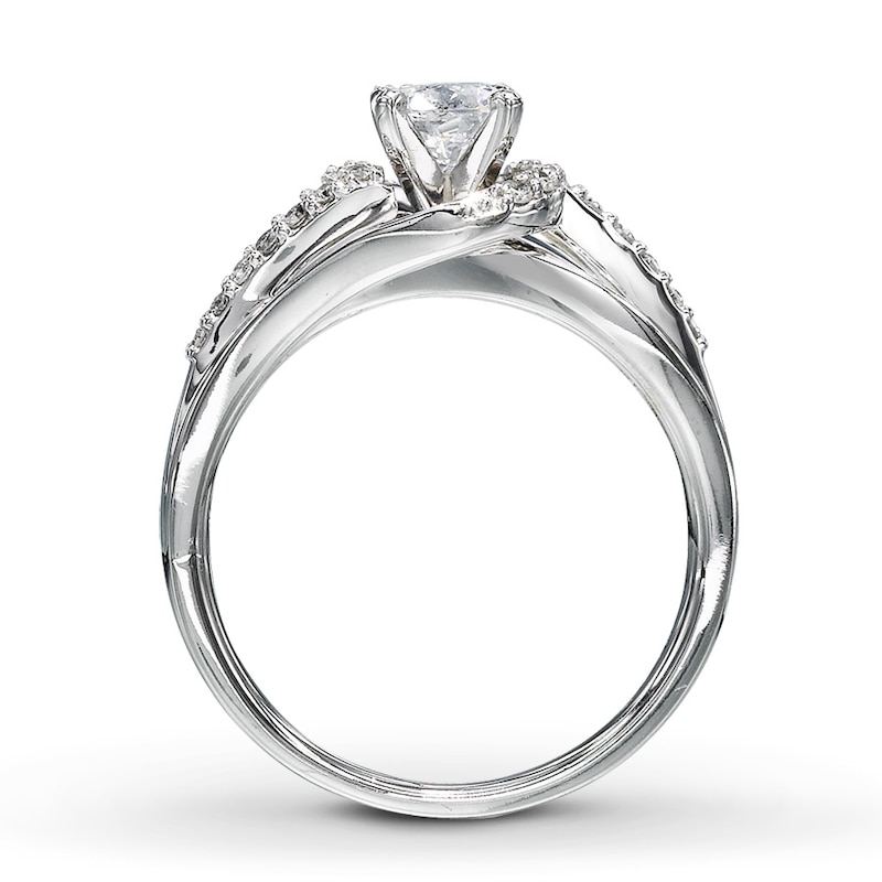 Main Image 2 of Previously Owned Diamond Engagement Ring 5/8 ct tw Round-cut 14K White Gold - Size 4